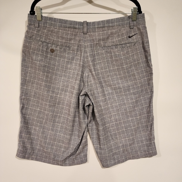Nike Dri-Fit Fairway Grey WIndow Pane Plaid Golf Shorts Lightweight Outdoor 34 - Picture 3 of 12